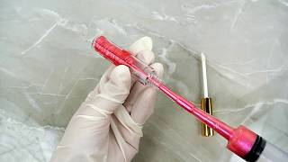 How to fill TKBs Round Lip Gloss Tube using a syringe and pipette [upl. by Ugo161]