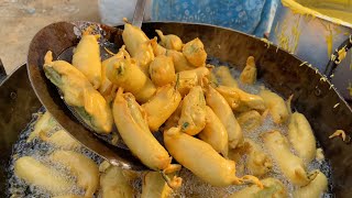 Famous Mirchi Pakoda Chaat of Hyderabad  Indian Street Food [upl. by Klimesh936]