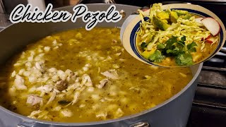 BEST Pozole I Ever Made Authentic Chile Verde Chicken Pozole  Recipe [upl. by Mapes]