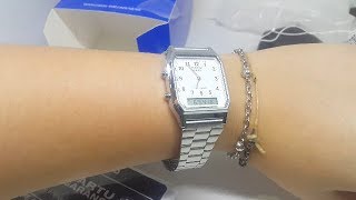 JAM TANGAN CASIO STANDARD AQ230A7B ORIGINAL UNBOXING [upl. by Dougald508]