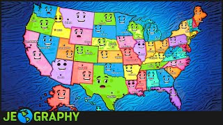 50 States Song with Lyrics  States amp Capitals of the USA For Kids [upl. by Shirl]