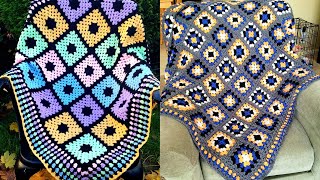 Top Attractive Beautiful Crochet Blankits design Crochet Sofacover design ideas [upl. by Ahsimaj738]