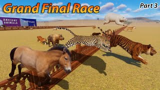 500 Animals Race in Planet Zoo included Mammoth Elephant Ostrich Lion Giraffe amp Tiger Part 3 [upl. by Nosyla84]