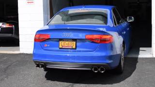 Elite Motorsports  2015 Nogaro Blue B85 Audi S4 With Milltek NonResonated Full Exhaust [upl. by Nylia]