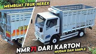 MEMBUAT MINIATUR TRUK DARI KARTON DUPLEX  NMR71 HEREX [upl. by Llarret]