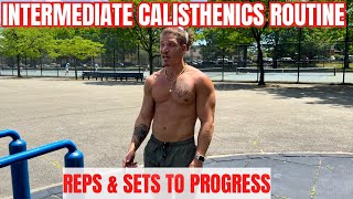 INTERMEDIATE REPS amp SETS CALISTHENIC ROUTINE  THE TYPE OF TRAINING TO TAKE YOU TO THE NEXT LEVEL [upl. by Adle381]