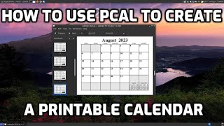 How To Use Pcal to Create a Printable Calendar [upl. by Mcleod127]