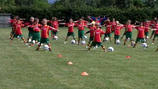 Warm Up Stabi Programm INTERSPORT kicker Fußballcamp Merschwitz [upl. by Aihtenyc]