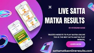 LIVE SATTA MATKA RESULTS  SATTA MATKA DPBOSS Kalyan Matka Result [upl. by Bohner50]