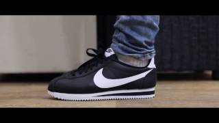 ONFEET  Nike Cortez Classic Leather Black\White [upl. by Vivia]