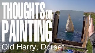 Thoughts on Painting  Hengistbury Head amp Old Harry Dorset  April 2017 [upl. by Eiramrefinnej722]