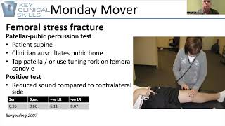 Patellar Percussion test for a femoral stress fracture [upl. by Ylsel]