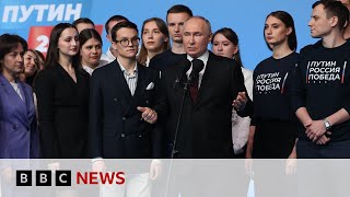 Putin claims landslide victory in Russia as the West condemn pseudoelection  BBC News [upl. by Nohsram]