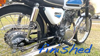 Finishing 1972 Honda cb100 k2 restoration Garage72 [upl. by Trotter826]