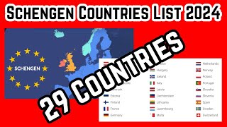 Schengen visa Countries 2024  Country in Schengen zone  European Country of list schengen [upl. by Haym]