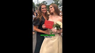 Griers graduation look with Brookes wedding dress Shorts BrookeShields Fashion Hollywood [upl. by Nido]