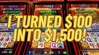 slots POV 🐲 Triple Fortune Dragon Unleashed — BONUS PLAY — Where’s my jackpot though 😩 [upl. by Cherish]