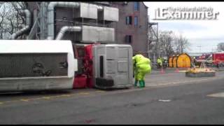 Chemical tanker crash spill training exercise in Huddersfield [upl. by Eusebio]