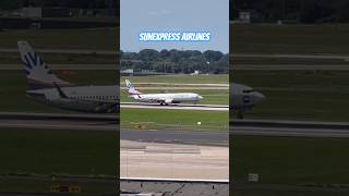 SunExpress Landing at Düsseldorf international Airport shorts aviation video germany 2024 [upl. by Alacim169]