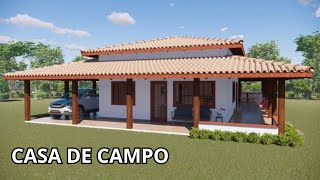 15 MODELOS DE CASAS DE CAMPO SIMPLES  Fachadas de Casas de Campo com Varanda  Casa de Campo 2024 [upl. by Schafer]