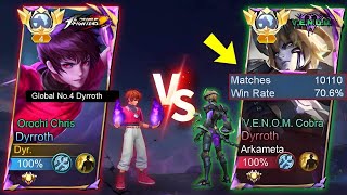 DYR vs Arkameta 10K MATCHES DYRROTH 1v1 REMATCH  MLBB [upl. by Gibbon]