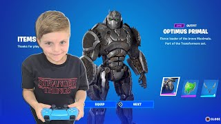 NEW Transformers OPTIMUS PRIMAL Skin Gameplay TRUMAnn amp His 9 Year Old Kid Showcase OPTIMAL PRIMAL [upl. by Hnahym154]