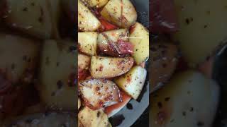 roast potatoes and chicken served with citrus redcurrant sauce [upl. by Ahsetal]