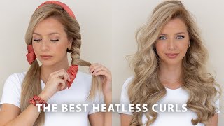 NEW Heatless Curls Tutorial 💙 ROBE CURLS UPDATED [upl. by Aruon762]