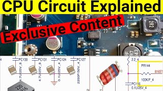 Exclusive Motherboard CPU Circuit Analysis  Voltage Rails VBAT CPU VCCCORE  Laptop Repair [upl. by Ahsikad]