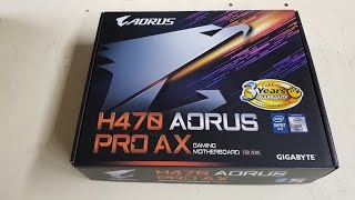 Gigabyte H470 Aorus Pro AX 10th gen Unboxing [upl. by Savannah]