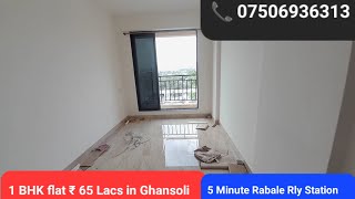 1 BHK flat ₹ 65 Lacs in ASHA HARMONY Ghansoli 10 Minute rabale railway station Call 07506936313 [upl. by Bradwell]