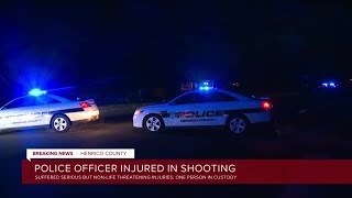 Henrico police officer hospitalized after shooting suspect in custody [upl. by Aynuat]