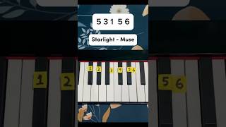 Starlight  Muse Easy Tutorial music shorts [upl. by Anilehs360]