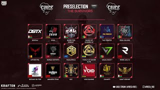 COUPE DAFRIQUE PUBG  SAISON 3  PRESELECTION THE SURVIVORS [upl. by Schott]