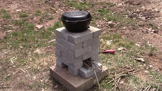 DIY Brick Rocket Stove  Cooking Without Electrical Power [upl. by Ilocin499]