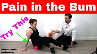 How To Relieve Hip Lower Back and Buttock Pain Piriformis Myofascial Ball Release Technique [upl. by Yehus]