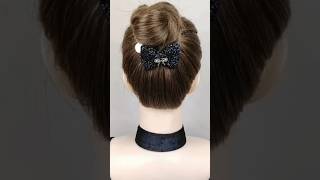 Cute bun😻Mahikhan09e3 EasyHairstylesGirl HairstyleTutorial bunhairstle hairstyle [upl. by Enomas]