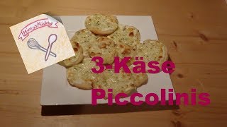 3KäsePiccolinis Rezept  Mimys Küche [upl. by Uv]