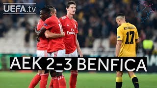 AEK 23 BENFICA UCL HIGHLIGHTS [upl. by Aisatan980]