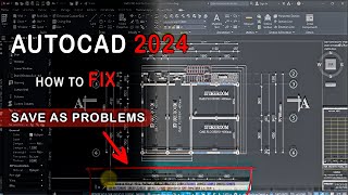 How to fix Autocad save as problem  Save Open Save as  dialog window does not appear in AutoCAD [upl. by Grewitz565]