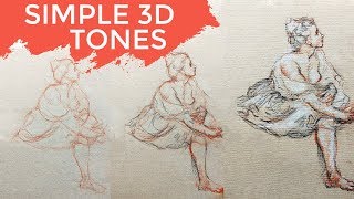 LIGHT amp SHADING in Figure Drawing  Watteau’s Trois Crayon Technique [upl. by Kerred]