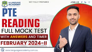 PTE Reading Full Mock Test with Answers  February 2024II  Language academy PTE NAATI IELTS [upl. by Mundford]