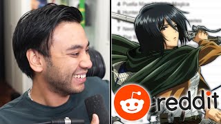 Gigguk REACTS to Reddits Top 100 Anime [upl. by Shandeigh]