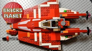 Republic StrikerClass Starfighter LEGO Star Wars 9497 set  Review Stop motion TimeLapse build [upl. by Beedon]