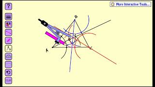 Construction of Incenter of a given Triangle  How To Geometry [upl. by Atteuqnas]