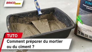 Comment préparer du mortier ou du ciment   Bricomarché [upl. by Odlanyar]