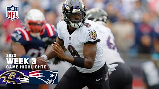 Baltimore Ravens vs New England Patriots  Week 3 2022 Game Highlights [upl. by Oloapnaig716]