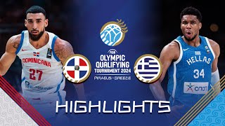 Giannis Antetokounmpo and Greece prevail vs Dominican Republic  Highlights  FIBA OQT 2024 Greece [upl. by Nap832]