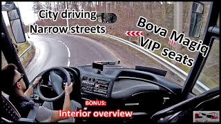 Bova Magiq VIP Bus Driving in City  Small review  CVPOV Camera  Coach [upl. by Haidebej992]