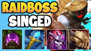 THIS RAIDBOSS SINGED BUILD IS 100 TOO STRONG RIGHT NOW SEASON 12 SINGED TOP  League of Legends [upl. by Bate414]